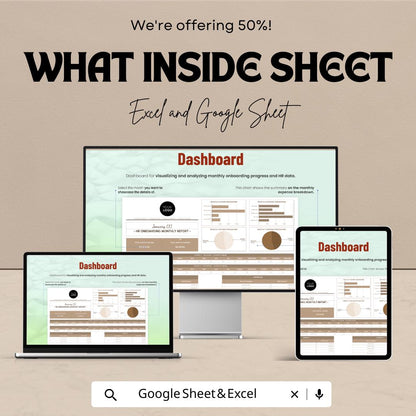 HR Onboarding Monthly Report Template | Employee Onboarding Dashboard  | HR Tracking & Progress Report
