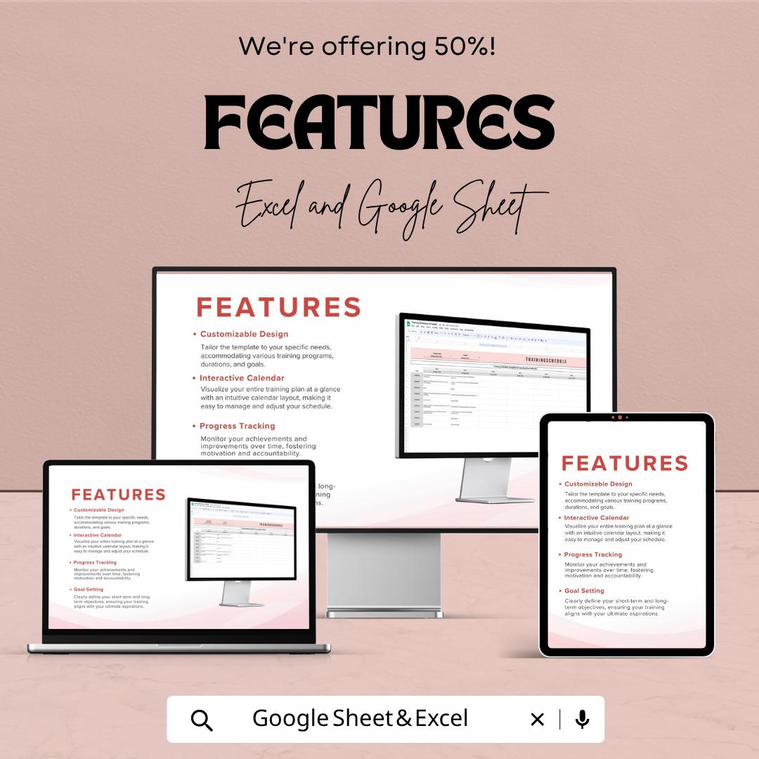 Training Schedule Template | Training Planner Excel | Employee Training Tracker Google Sheets | Training Management Template