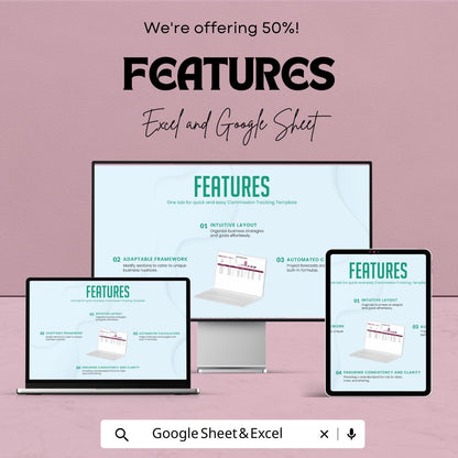 Commission Tracking Template | Sales Commission Tracker | Sales Rep Tracker | Commission Log | Employee Commission Sheet