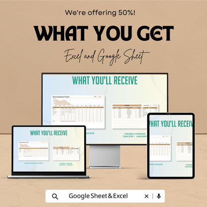 Finance Expense Tracker Template Excel, Annual Budget Spreadsheet, Monthly Expense Tracker, Business Finance Planner