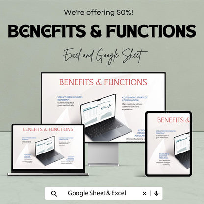 Sales Growth Rate Calculator Sheet | Excel and Google Sheets Template | Monthly & Yearly Sales Tracking | 50% OFF