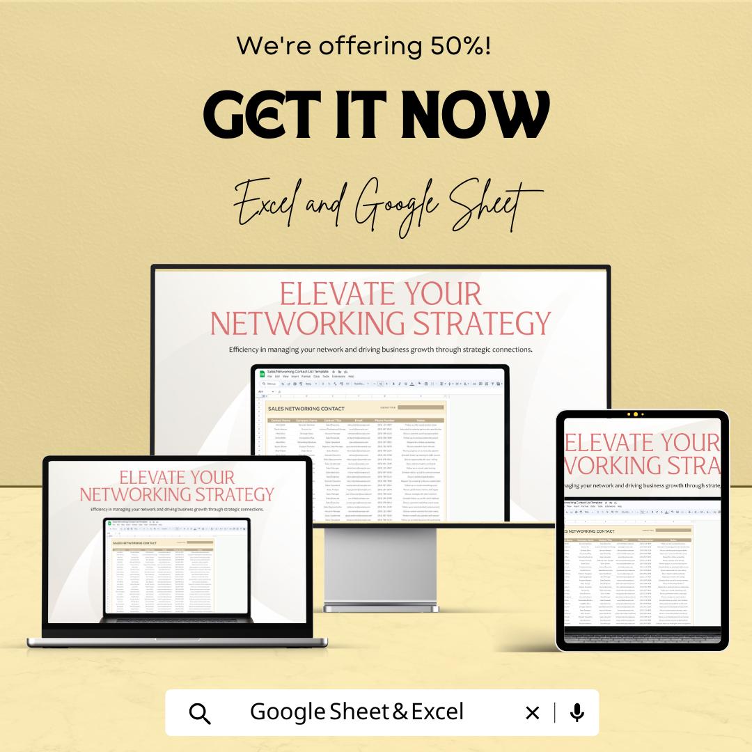 Sales Contact List & CRM Tracker | Excel & Sheets