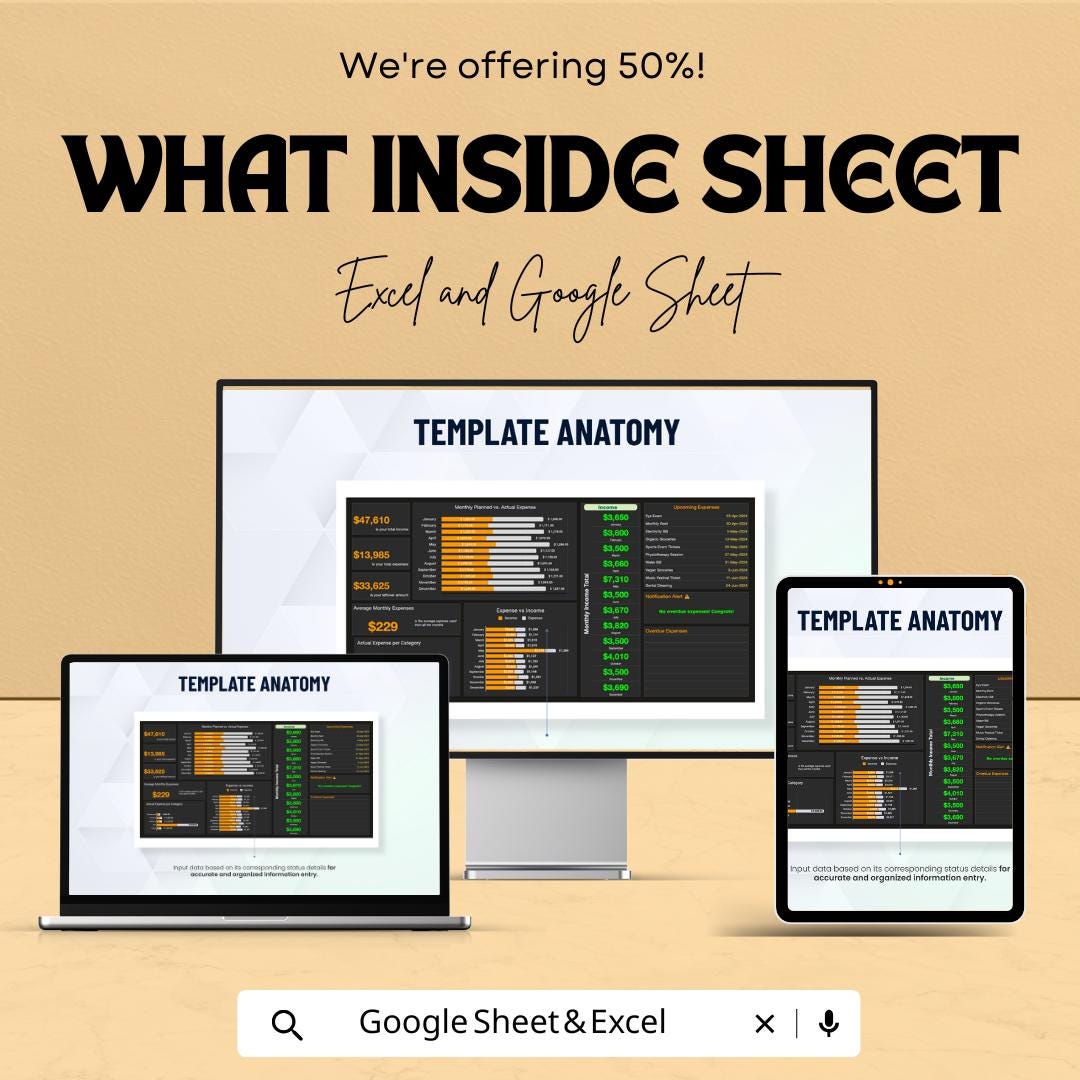 Data Visualization Bar Chart Template for Excel and Google Sheets - Financial and Business Analysis - Easy & Interactive |