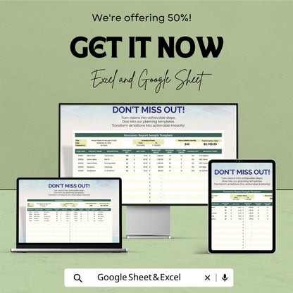Inventory Report Template Excel, Stock Report Spreadsheet, Inventory Summary Dashboard, Product Inventory Log, Google Sheets Tracker