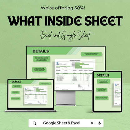 Snow Removal Estimate Template Excel Google Sheets | Snow Plowing Invoice Template | Landscaping Estimate Spreadsheet | Service Quote