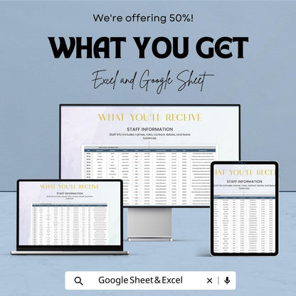 Administration Time Off Request Tracker Template | PTO Tracker Spreadsheet | Employee Leave Management | Excel & Google Sheets