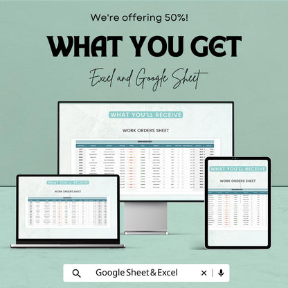 Facility Management Dashboard | Excel and Google Sheets | Performance Tracker | Operations Metrics Template | Work Order & Cost Report