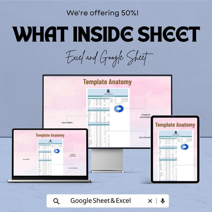 Monthly Budget Spreadsheet Template | Income & Expense Tracker | Financial Planner | Budget Template