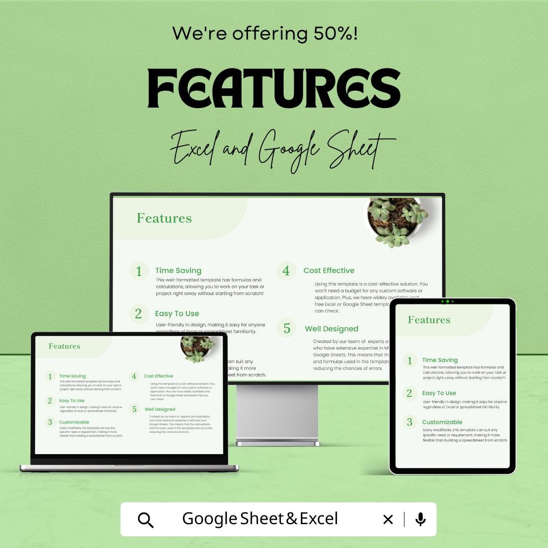 IT Investment Analysis Sheet Template | IT Project Roi Spreadsheet | Excel and Google Sheets | IT Cost Revenue Analysis Tool