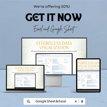 Horizontal Bar Chart Template | Data Visualization Spreadsheet | Business Chart Dashboard | Editable Graph Template | Reporting Tool