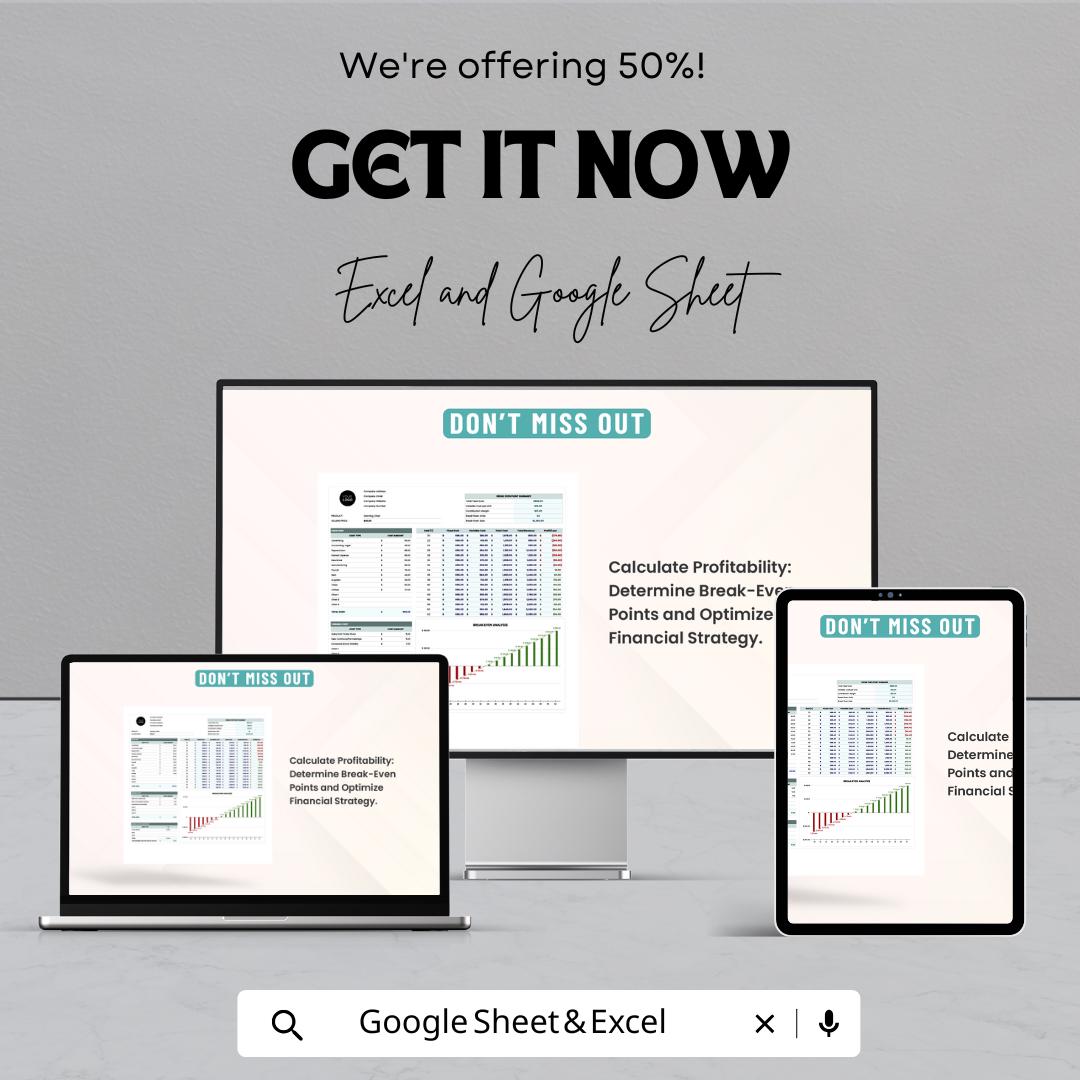 Administration Break-Even Analysis Template | Profitability & Financial Planning | Business Analysis Tool