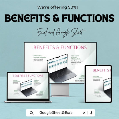 5 Year Cash Flow Forecast Template | Financial Projection Spreadsheet | Business Budget Planner | Excel and Google Sheets Cashflow Tracker
