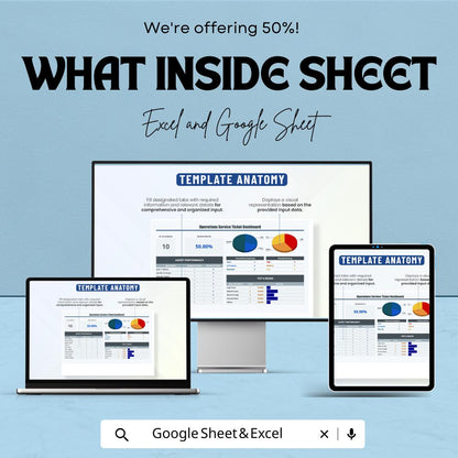 Operations Service Ticket Dashboard | Excel & Google Sheets | Helpdesk Tracker | Performance Metrics Sheet | Issue Resolution Log