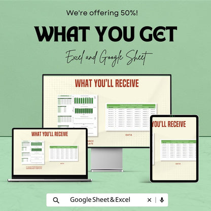 IT Sales Performance Dashboard Template | Excel & Google Sheets | Sales KPI Dashboard | Sales Analytics Tracker