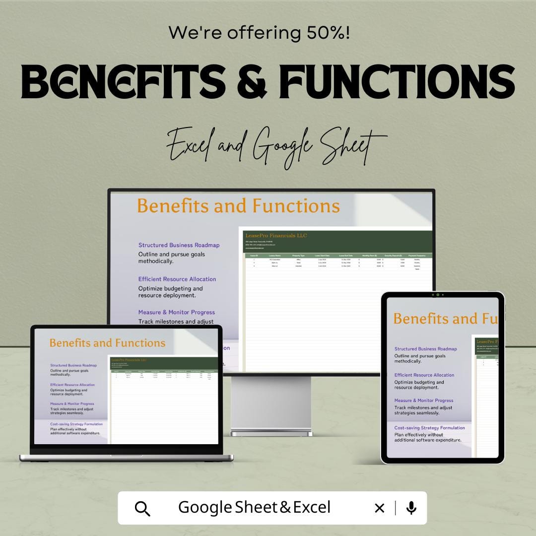 Lease Accounting Template | Lease Liability and Amortization Schedule | ASC 842 & IFRS Lease Management Sheet