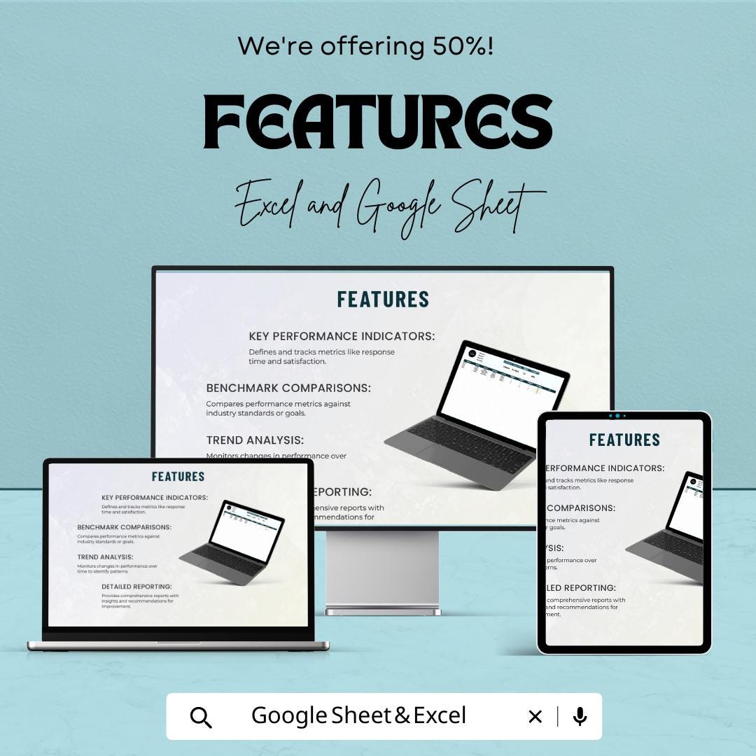 Legal Client Service Metrics Template, Law Firm KPI Tracker, Client Performance Dashboard, Legal Service Spreadsheet, Excel & Google Sheets