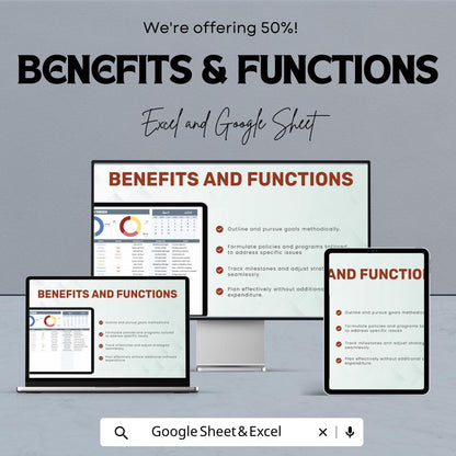 Business Task Tracker Sheet | Excel & Google Sheets Template | Task Management, Goal Setting, Employee Tracking | 50% Off