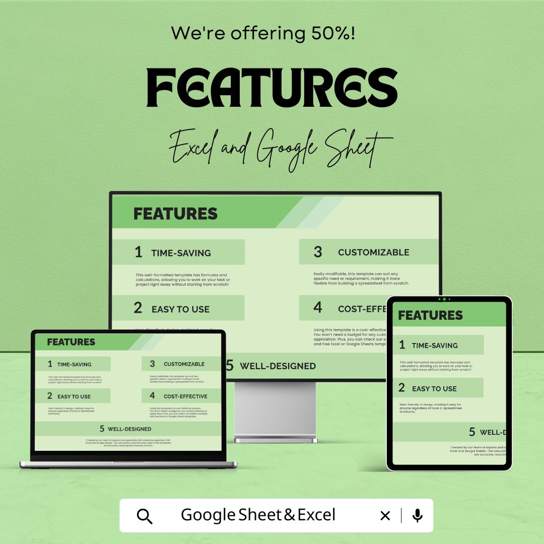 IT Budget vs Actual Analysis Sheet Template | IT Budget Tracker | Excel & Google Sheets Budget Analysis | IT Cost Management Spreadsheet