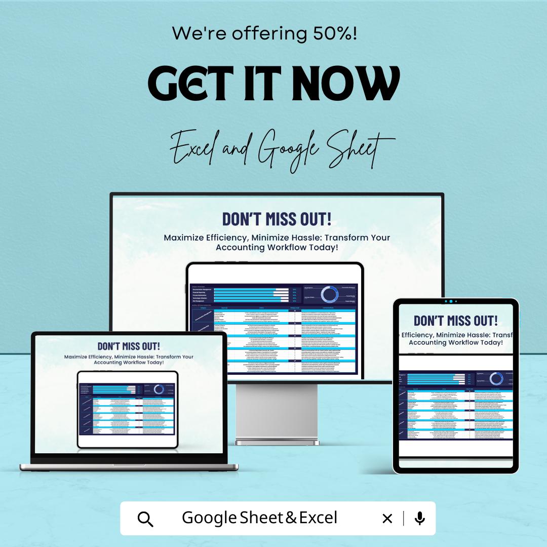Accounting Workflow Efficiency Analysis Template | Process Evaluation Tool | Accounting Process Assessment | Workflow Optimization Template