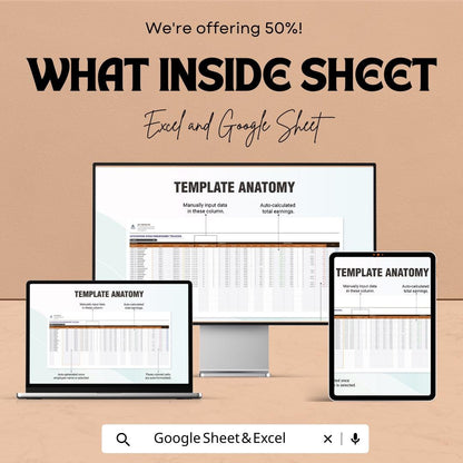 Accounting Wage Disbursement Tracking Template | Payroll Tracking Spreadsheet | Employee Payroll Log | Wage Management Tool