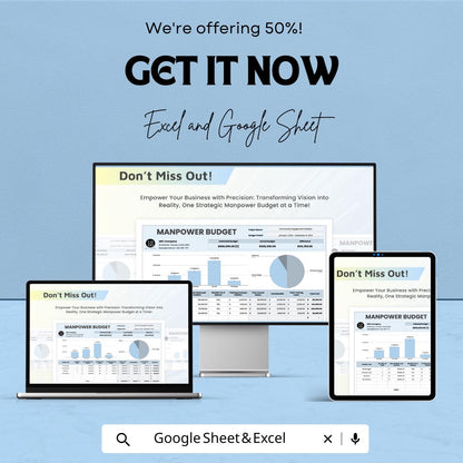Manpower Budget Sheet – Excel and Google Sheets Template for Workforce Planning & Resource Allocation