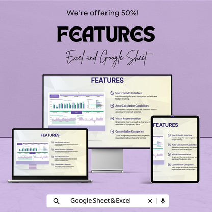 Finance Budgetary Control Reporting Sheet | Google Sheets and Excel Template | Budget Tracking & Financial Reporting