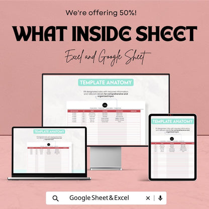 Health & Safety Meeting Attendance Log Template | Safety Meeting Tracker | Attendance Spreadsheet | Excel and Google Sheets |