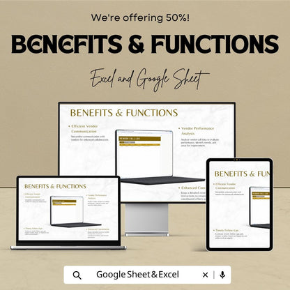 Vendor Call Log Template | Vendor Communication Tracker |  Call Log | Vendor Management Spreadsheet | Business Call Tracking Sheet