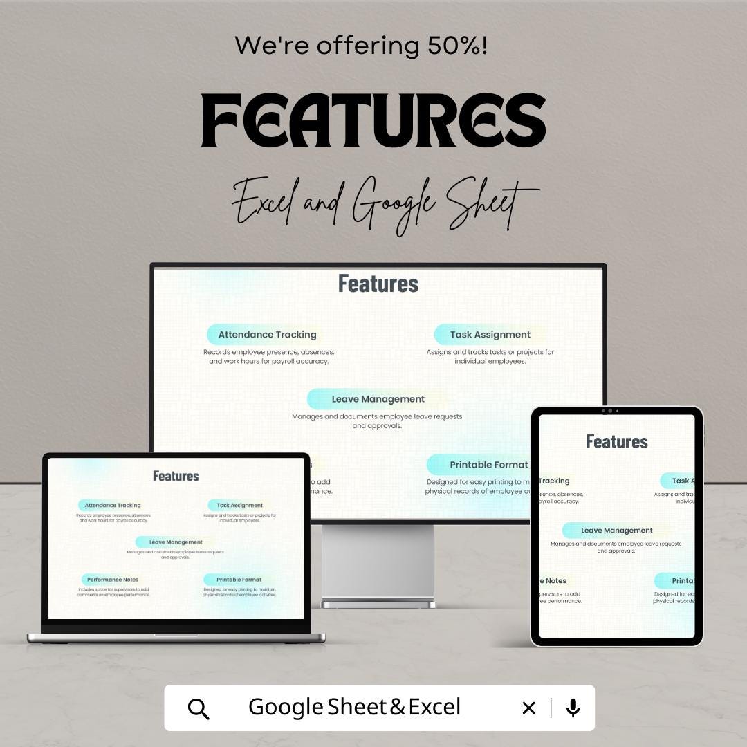 Employee Log Sheet Template Excel, Work Hours Tracker, Staff Daily Log, Attendance and Task Tracker, Google Sheets HR Spreadsheet