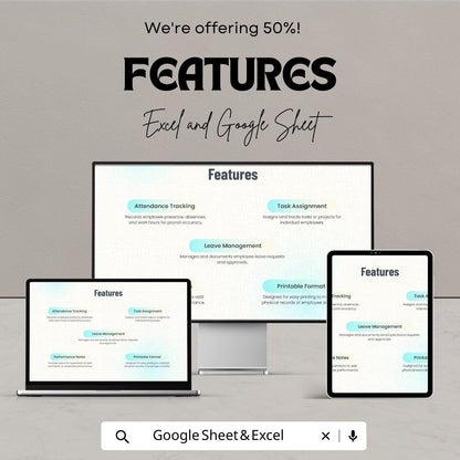 Employee Log Sheet Template Excel, Work Hours Tracker, Staff Daily Log, Attendance and Task Tracker, Google Sheets HR Spreadsheet
