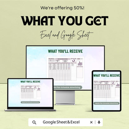 Advertising Gantt Chart Template | Campaign Timeline & Media Planning Tracker | Google Sheets and Excel