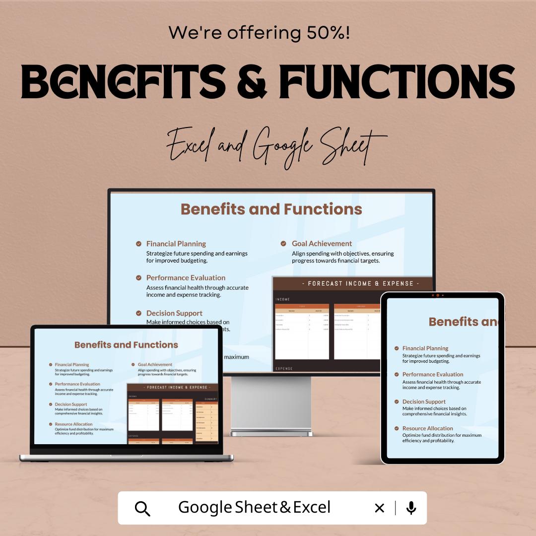 Factory Operation Expense Forecast Template | Operational Cost Planning Spreadsheet | Excel & Google Sheets | Business Expense Tracker