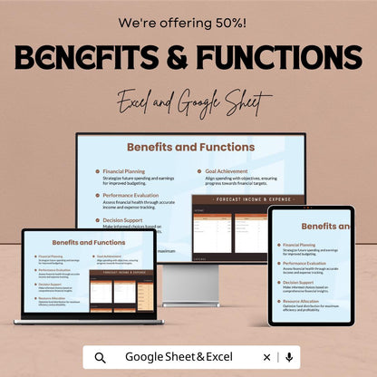 Factory Operation Expense Forecast Template | Operational Cost Planning Spreadsheet | Excel & Google Sheets | Business Expense Tracker