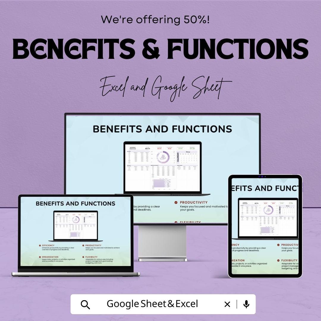 Budget Tracker Sheet | Personal Finance Management Template | Excel & Google Sheet | Budget Planner | Expense Tracker | Money Management
