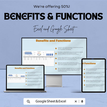 Candidate Final Score Compilation HR Template | Hiring Evaluation Spreadsheet | Candidate Scoring Dashboard | Excel & Google Sheets HR Tool