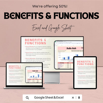 Trade Show Budget Template | Event Budget Spreadsheet | Exhibition Budget Planner | Marketing Budget Sheet