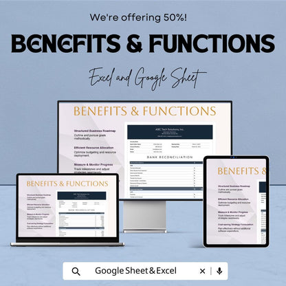 Bank Reconciliation Template | Excel & Google Sheets | Bank Statement Reconciliation | Cashbook Tracker | Accounting Spreadsheet