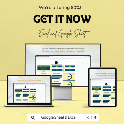 Marketing Newsletter Performance Dashboard | Track Email Campaign Metrics | Excel & Google Sheet Template | Monthly Reporting Tool