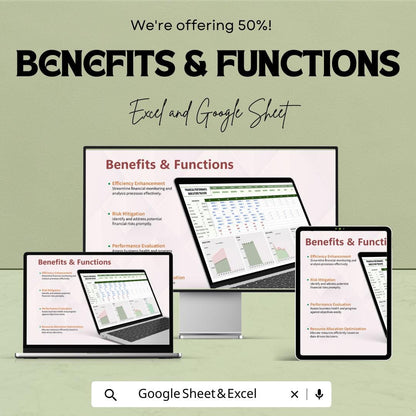 Financial Performance Indicators (FPI) Tracker Sheet | Excel & Google Sheets Template | Track Financial KPIs | Business Analytics Tool |