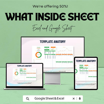 Tracking Workbook Sheet | Excel & Google Sheets | Budget Expense Tracker | Automated Dashboard | Finance Management Template