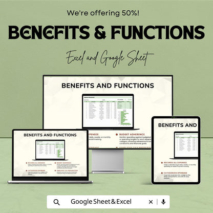 Expense Worksheet Template Excel, Business Expense Tracker, Budget Spreadsheet, Expense Report Sheet, Google Sheets Finance Tracker