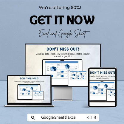 Pie Chart Template | Data Visualization Spreadsheet | Analytics Dashboard Template | Excel & Google Sheets | Business Reporting Sheet |