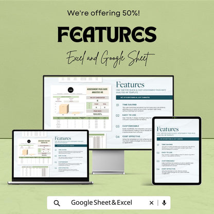 Assessment Pass Rate Analysis HR Template | Excel & Google Sheets HR Dashboard | Recruitment Evaluation Tracker | Hiring Metrics Spreadsheet
