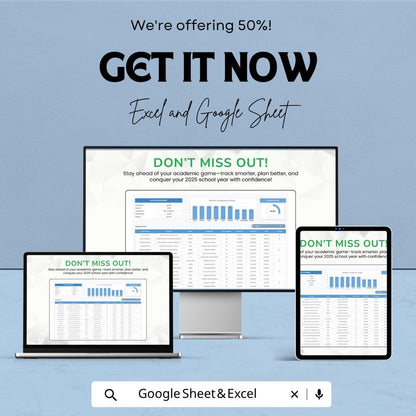 College Assignment Template | Student Assignment Tracker | College Planner Spreadsheet | Excel & Google Sheets | Homework Planner Template |