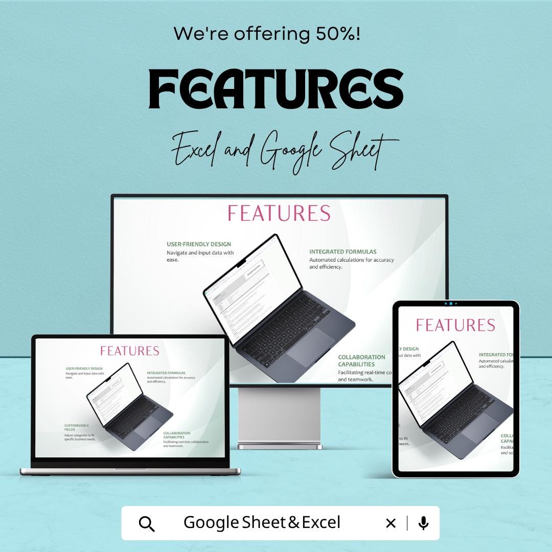 Printable SMART Goals Template | Goal Setting Worksheet | Goal Planner Spreadsheet | Productivity Planner