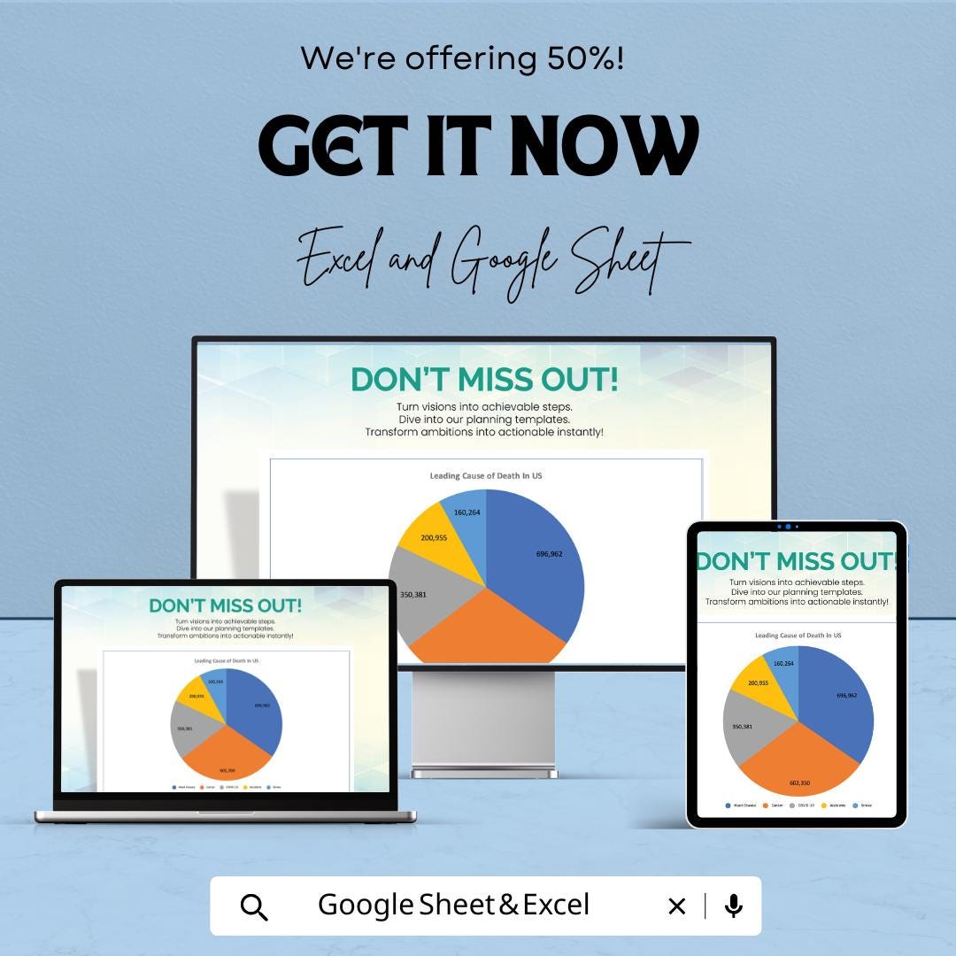 Health Facts Pie Chart Template for Excel & Google Sheets - Visualize Health Data with Ease