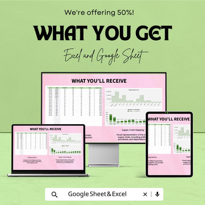 Supply Chain Analysis Template | Supply Chain Dashboard for Excel and Google Sheets | Logistics & Inventory Analytics