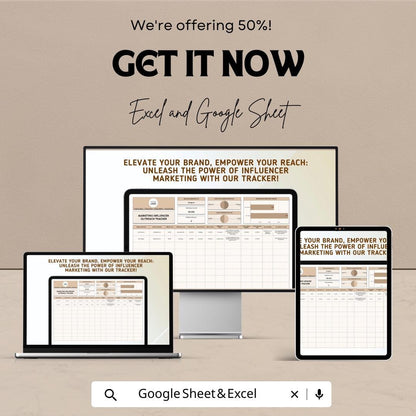 Marketing Influencer Outreach Tracker Template | Influencer Management Tool | Campaign Tracker | Influencer Collaboration Log