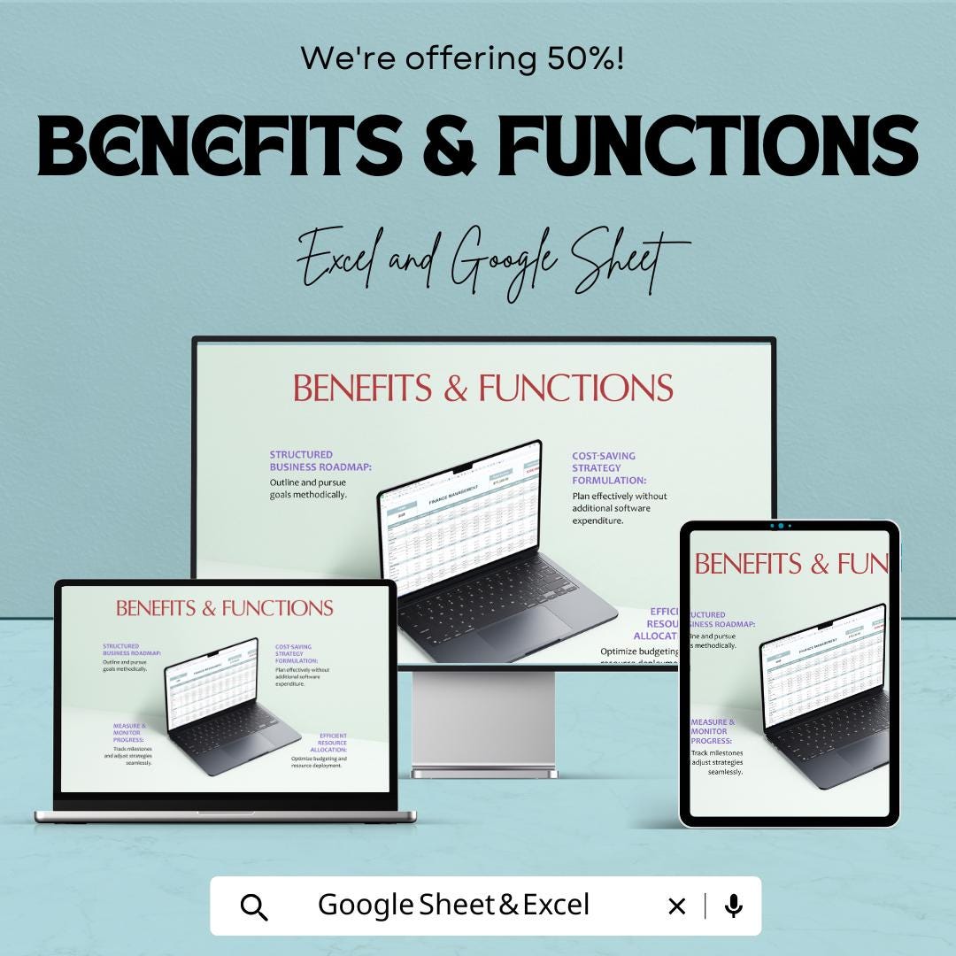 Finance Management Template | Budget Planner Spreadsheet | Income and Expense Tracker | Excel and Google Sheets | Business Finance Dashboard
