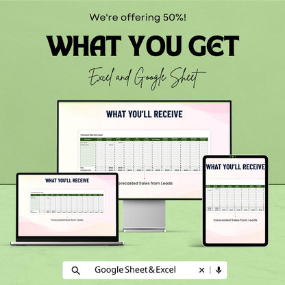 Sales Sheet Template - Excel & Google Sheets Tracker for Sales Data, Performance Metrics, and Revenue Tracking